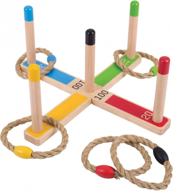 Drevené hádzanie krúžkov BIGJIGS TOYS