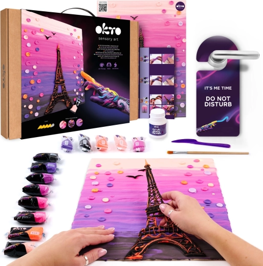 Okto výtvarný set maľovania hmotou Paris 30 × 40 cm