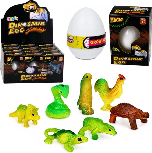 Magické liahnuce sa vajíčko s rastúcim dinosaurom do vody, biele 6,5 cm - 1 kus
