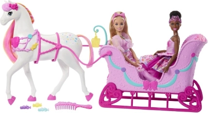 Barbie Luskáčik sane s koňom
