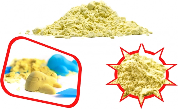 Magický kinetický piesok pre deti 1 kg – žltý