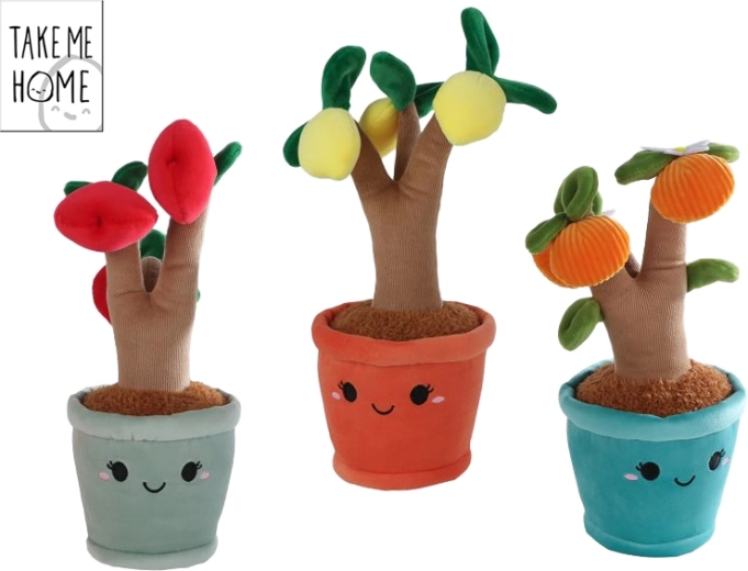 Plyšový ovocný stromček TAKE ME HOME pre bábätká (pomarančovník, jabloň, citrónovník) 27 cm