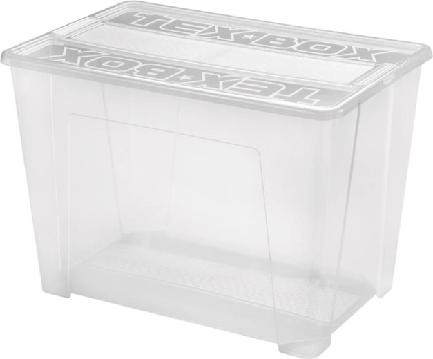 Plastový úložný box s vekom HEIDRUN TexBox 70 l