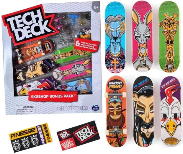 Tech Deck fingerboard Sk8Shop 6pack Finesse s príslušenstvom