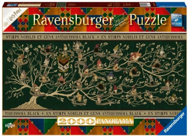 Harry Potter rodokmeň panoramatické puzzle 2000 dielikov Ravensburger