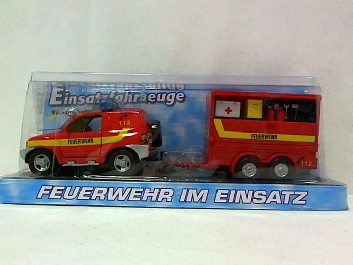 Hasičské auto s prívesom 13 cm