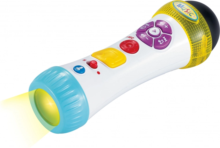 Mikrofón so svetelnými efektmi a meničom hlasu