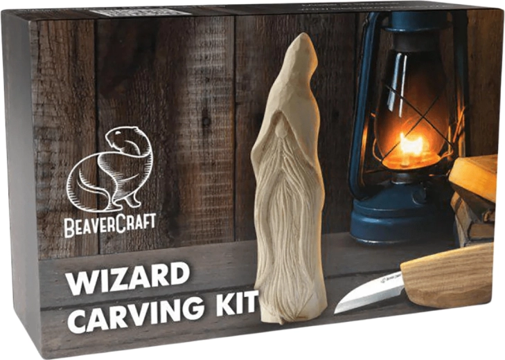 BeaverCraft DIY sada na vyrezávanie – kúzelník (Wizard) pre začiatočníkov