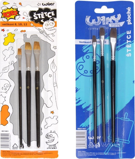 Sada plochých štetcov 3 ks