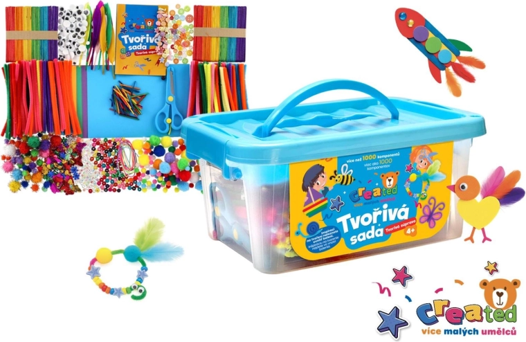 Created veľký kreatívny box s viac než 1000 dielikmi