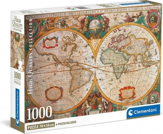 Puzzle 1000 dielikov stará mapa