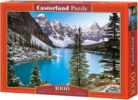 Puzzle 1000 dielikov jazero v Rocky Mountains CASTORLAND 68 × 47 cm