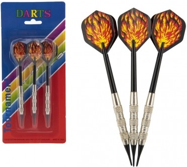 Hádzacie šípky s plastovým hrotom 15 cm – sada 3 ks