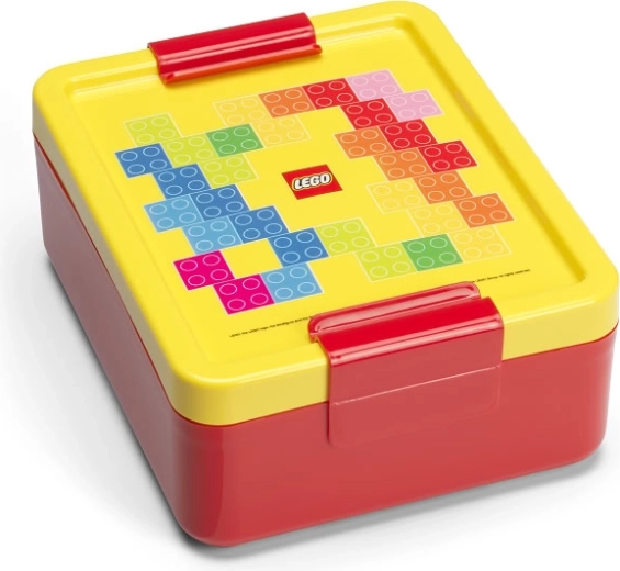 Lego box na desiatu červený/žltý