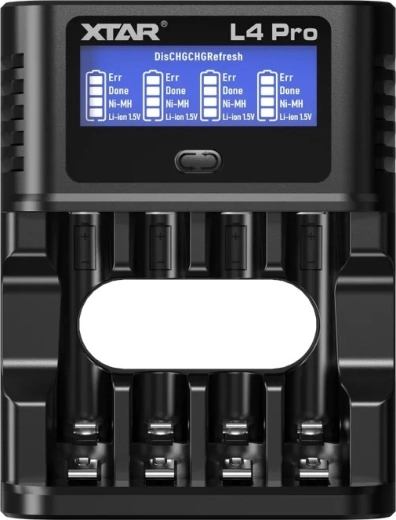 XTAR L4 Pro inteligentná nabíjačka akumulátorov Li-ion a Ni-MH