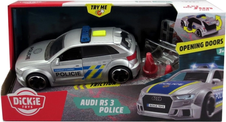 Dickie Audi RS3 česká polícia so svetlom a zvukom