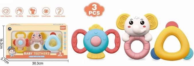 Sada hrkálok pre bábätká, 3 ks