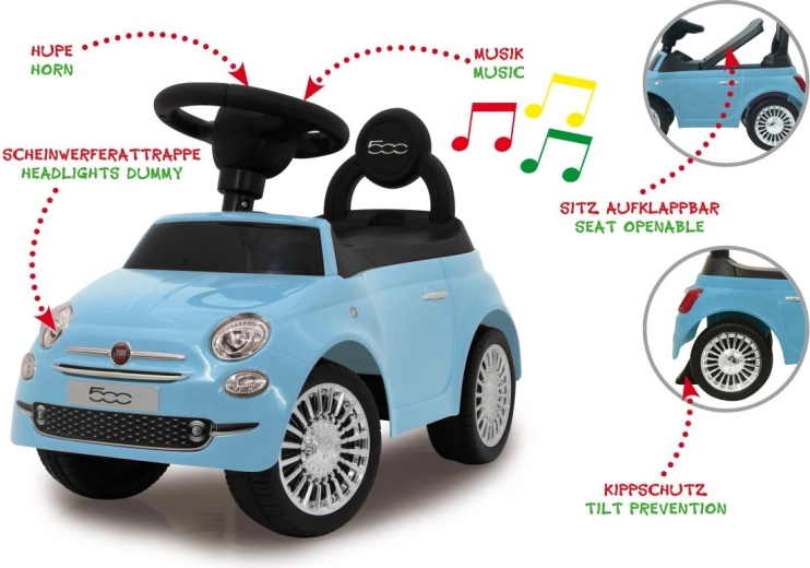 Jamara odrážadlo Fiat 500 2v1 modré