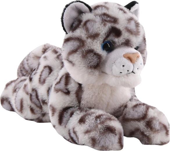 Plyšový snežný leopard ležiaci 25 cm