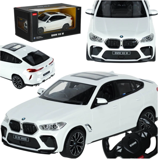 Diaľkovo ovládané auto BMW X6 M 1:14 biele