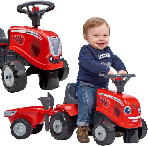 Detské odrážadlo traktor McCormick s prívesom