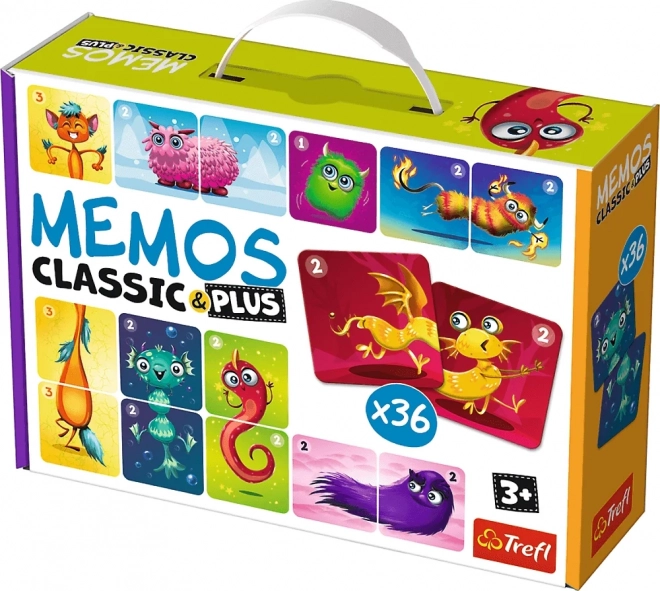 Pexeso Classic & Plus Roztomilé príšerky 3v1