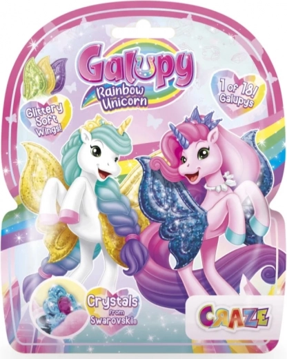 Galupy Rainbow Unicorn zberateľská figúrka jednorožca s krídlami a kryštálom Swarovski