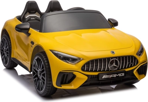 Detské elektrické auto MERCEDES AMG SL63 – žlté, lakované