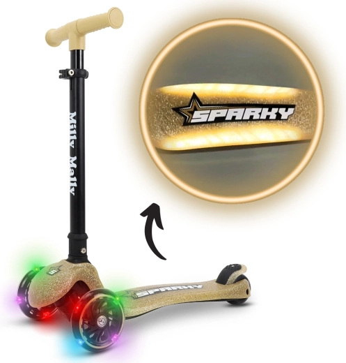 Milly Mally detská trojkolová kolobežka Sparky champagn