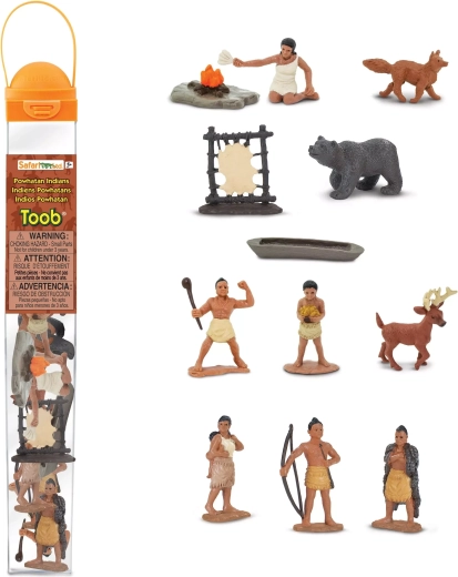 Safari Ltd. Toobs indiáni (Powhatan) – tuba s 12 figúrkami