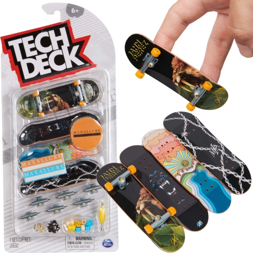 Fingerboard stavebnica 4‑pack TECH DECK Maxallure Jahn Perez + príslušenstvo