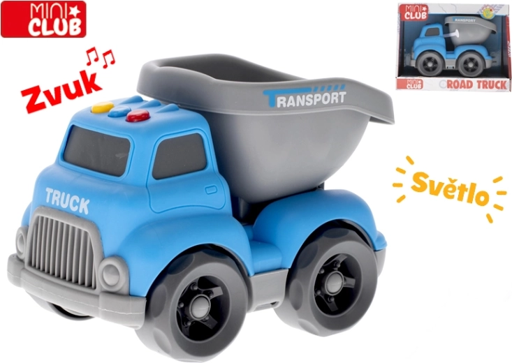 Mini sklápačka 16 cm so svetlom a zvukom, voľnobeh (18m+)