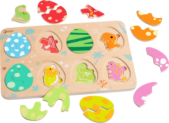 Trojvrstvové skladanie s dinosaurami