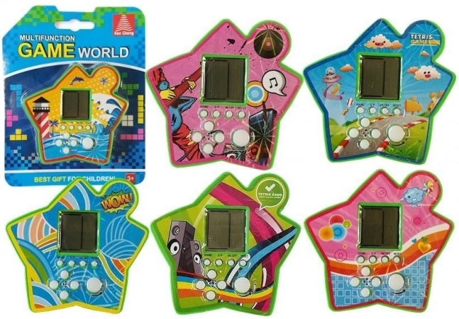 Vrecková elektronická hra tetris – hviezda, zelená