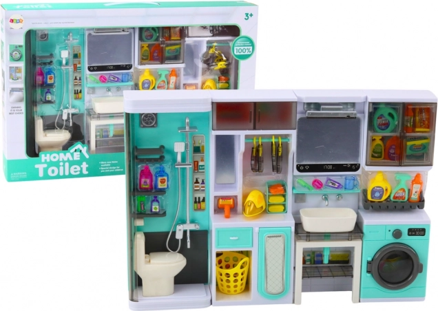 Detský kúpeľňový set 4v1 – sprcha, toaleta, práčka a doplnky