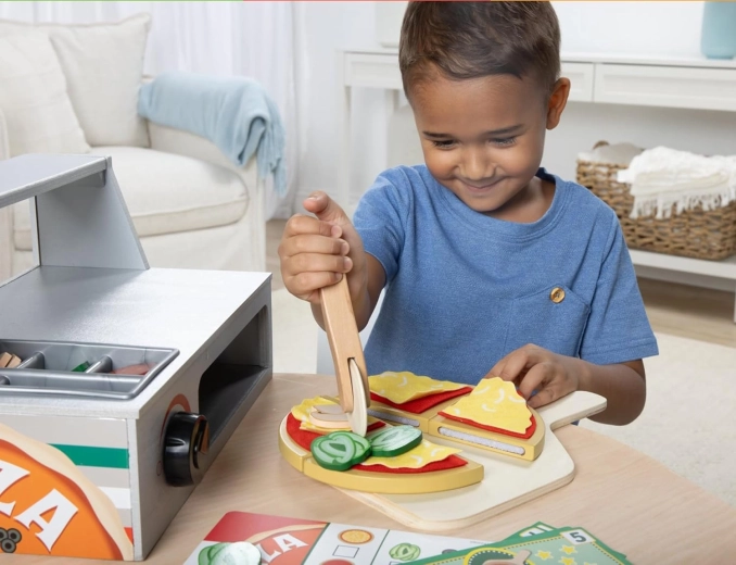 Skladajte vlastnú pizzu z ingrediencií na suchý zips