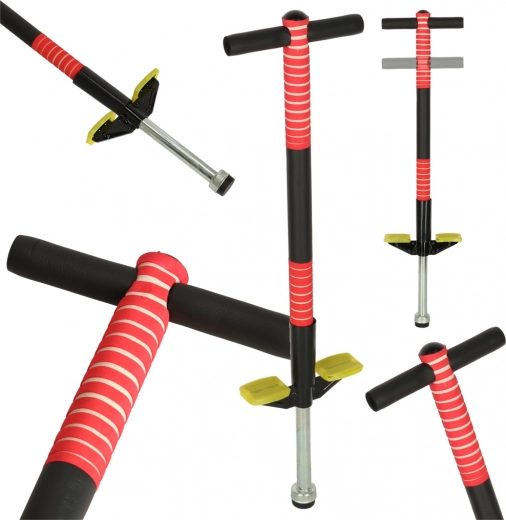 Skákacia tyč Pogo červená s nastaviteľnou výškou