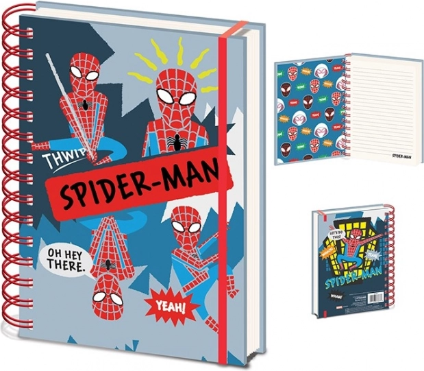 Blok A5 s krúžkovou väzbou Spiderman Sketch