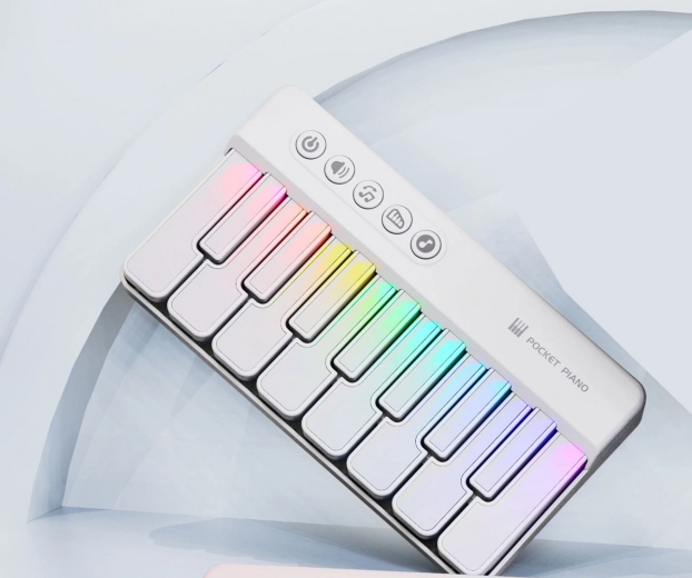 Hudobné mini pianínko biele pre deti