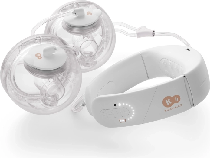 Kinderkraft Gentlenest dvojitá elektrická odsávačka materského mlieka s jemným ohrevom, hands‑free