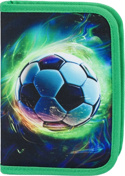 BAAGL Školský peračník jednoposchodový Futbalová lopta zelený