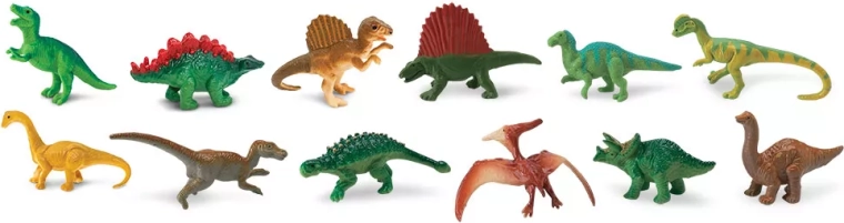 12 detailných mini dinosaurov v jednej tube