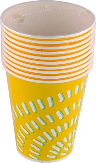 Papierové poháriky 300 ml – jednorazové, kompostovateľné (10 ks)