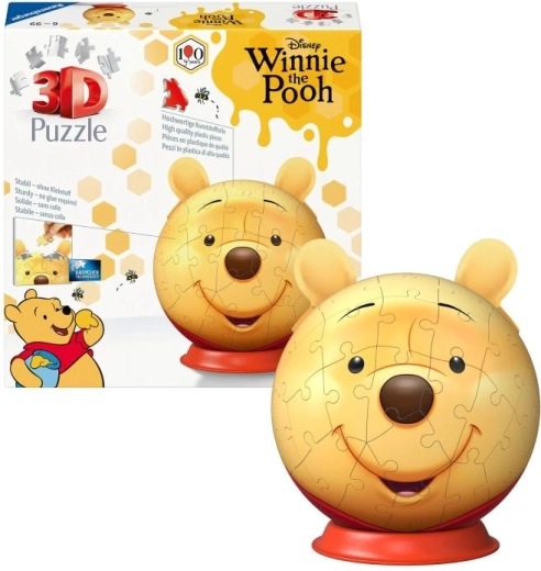 Puzzle guľa s uškami Medvedík Pú