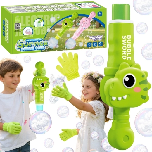 Woopie dinosaurus bublifuk s dymovými bublinami, nabíjací