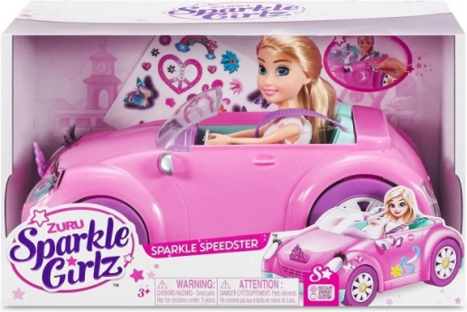 ZURU Sparkle Girlz ružový kabriolet s bábikou 26,5 cm