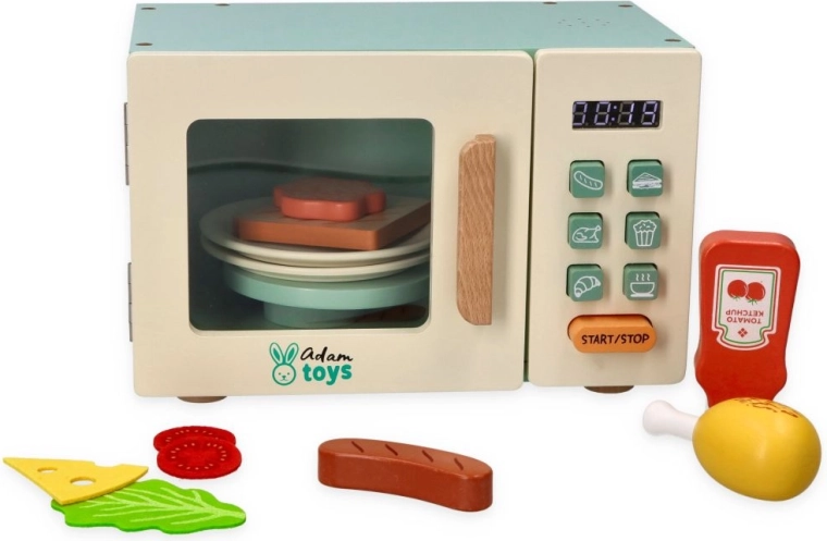 Interaktívna drevená mikrovlnná rúra Adam Toys