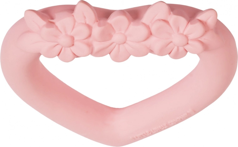 Hryzátko z prírodného kaučuku Ružové srdce