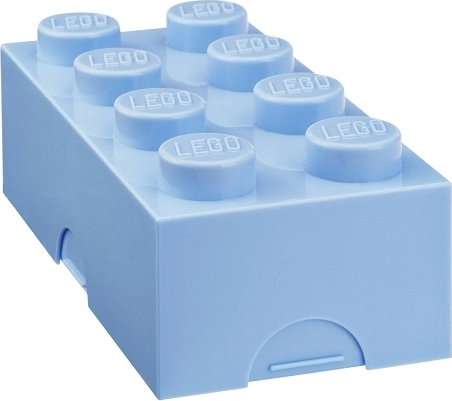 Lego box na desiatu svetlomodrý