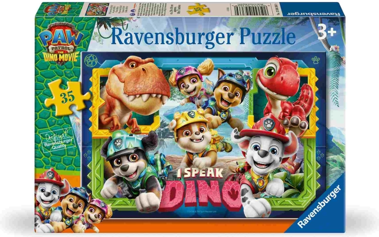Ravensburger Labková patrola: dinosaurový film – puzzle 35 dielikov